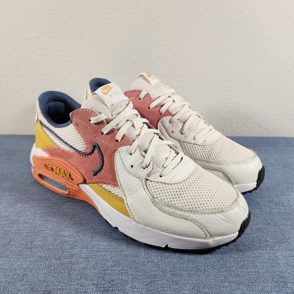 Nike Other - Nike Air Max Excee Mens Size 9.5 White Pink Yellow Running Shoes Sneakers